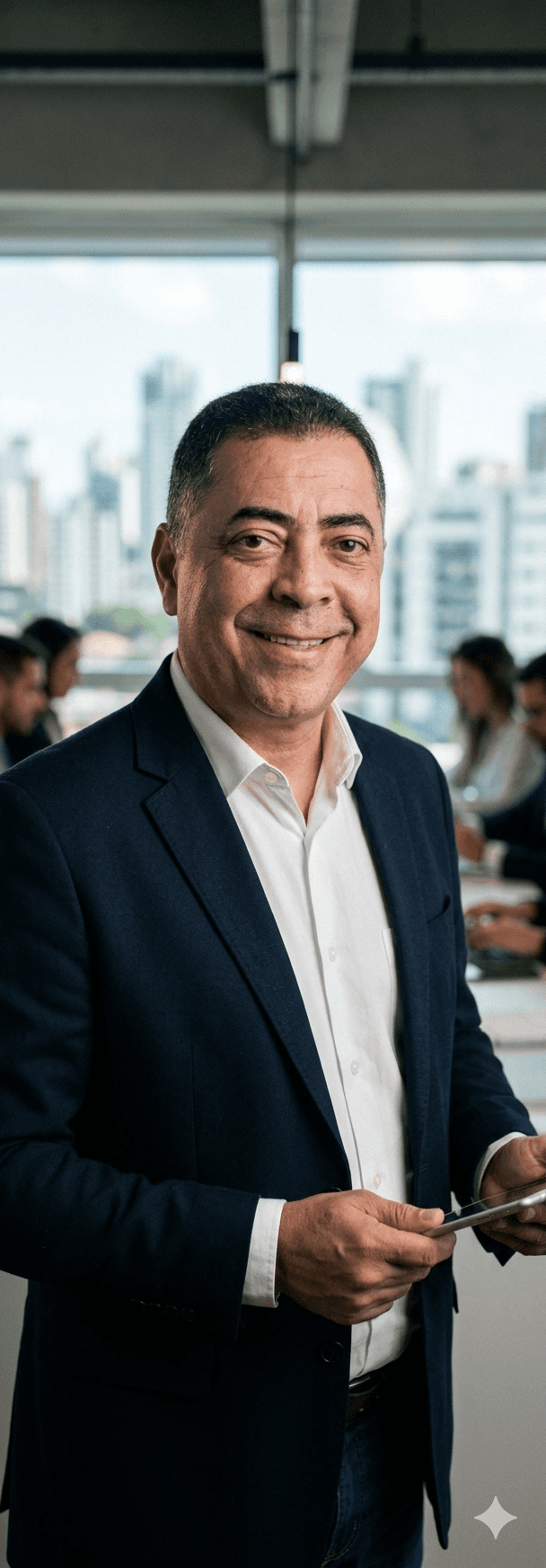 Adson Gomes em reunião estratégica